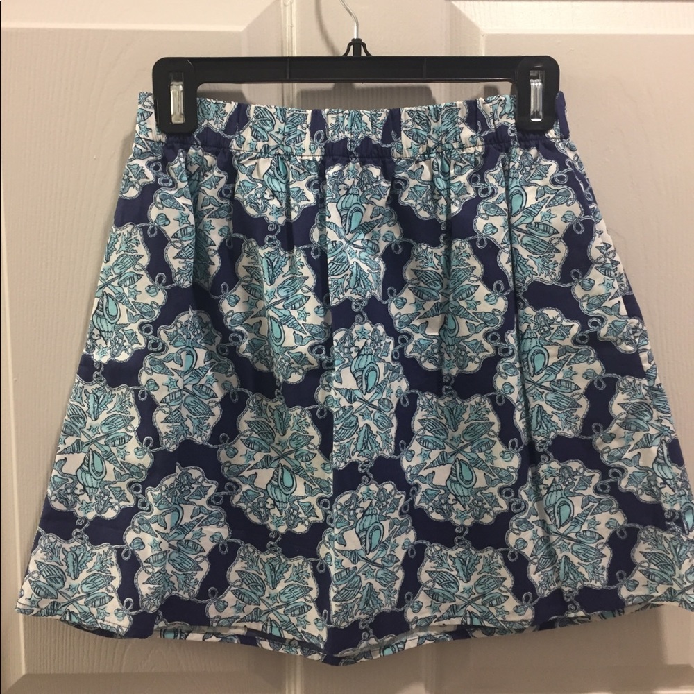 Lily Pulitzer Blue Anchor Print Cissy Skirt